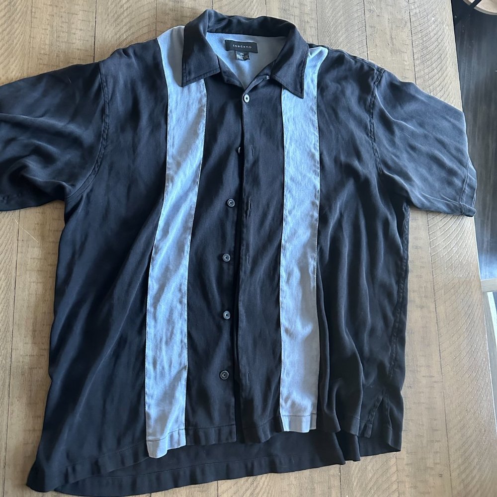 Toscano men's silk bowling dress shirt - Size 2X